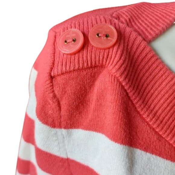 TOMMY HILFIGUER Red and White Long Sleeve Sweater Size Medium - Picture 4 of 6